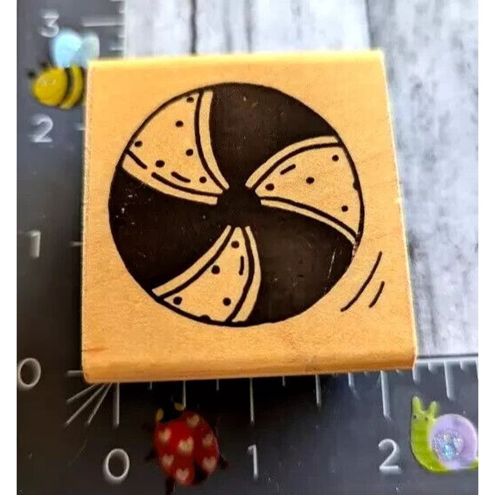 JRL Design At The Beach Ball Rubber Stamp Wood #C95
